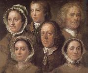 William Hogarth Hogarth s six servants France oil painting reproduction